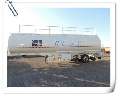 China Truck Trailer HCSV 3 Axle 5 Compartments 45000L -55000L Steel Fuel Tanker Semi Trailers for sale