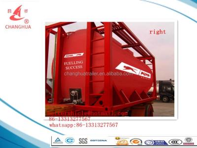 China Truck trailer 20FT ISO tank container for lubricating oil, slushing compound, lube, lube for sale