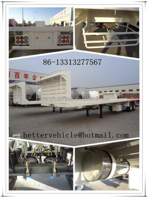 China Truck Trailer China Made Changhua Brand 2 Axle or 3 Axle Flatbed Trailer for sale