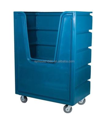 China Plastic custom aluminum rotomolding mold for laundry cart plastic rotomolded laundry trolley rotomolded laundry cart for sale