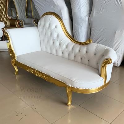 China European Design Wedding Event Wooden Wholesale King Chaise Longue Double Double Luxury Sofa for sale