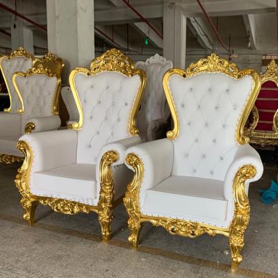 China Gold wood frame queen king and queen EUROPEAN luxury kids party chairs for sale