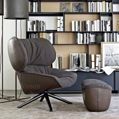 China (Others) Pad Italy New York Living Room Adjustable Soft Leisure Swivel Pod Chair And Stool for sale