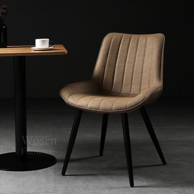 China (Other) Wosen Style Wholesale Hotel Furniture Adjustable Italian Restaurant Chair Modern Leather Dining Chair Home Furniture Dining Chair for sale