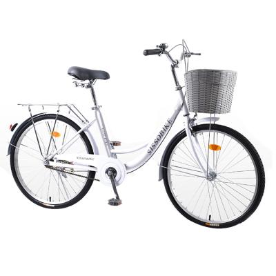 中国 Factory direct hot sale cheap sepeda city bike steel 24 inch women city bicycles 販売のため