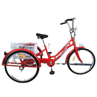 中国 2020 Factory Direct 3 Wheel Adult Tricycle Single Speed ​​Flat Land Tricycle With Basket On Market 販売のため