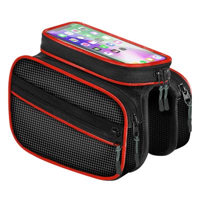 China Factory Direct Sales Water Proof Bicycle Bags Bicycle Accessories Bike Handlebar Bags Waterproof Touch Screen Frame Bag Te koop