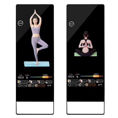 China Indoor Virtual Fit Mirror , Mirror Exercise Workout , Mirror Smart Connect Fitness Mirror for sale