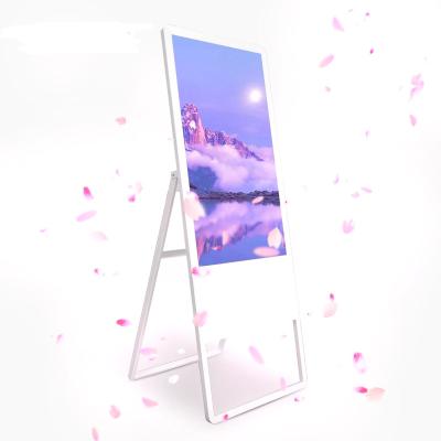 China 32 Inch Lightest Indoor 42 Inch Portable Floor Stand Digital Signage Kiosk LCD Advertising Display Player Advertising Android Equipment for sale