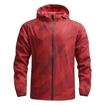 China Factory Price New Casual Men Breathable Polyester Breathable Anorak Jacket Plus Size Outdoor Windproof Coat Printing Fashion Jackets for sale