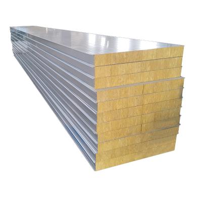 China Contemporary Low Cost Mineral Wool Wall Panel Rock Wool Color Steel Acoustic Sandwich Panel Sound Proofing for sale