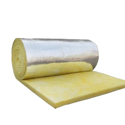 China Contemporary wall or sheeting aluminum foil veneer glass wool blanket or roll or fiberglass coil heat insulation felt for sale