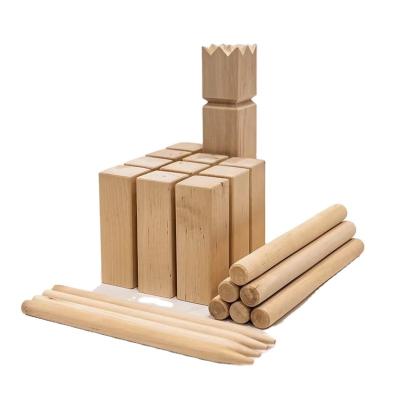 China Brain Exercise Kubb Wooden Game Outdoor Amusement Lawn Game Viking Chess The Yard for sale