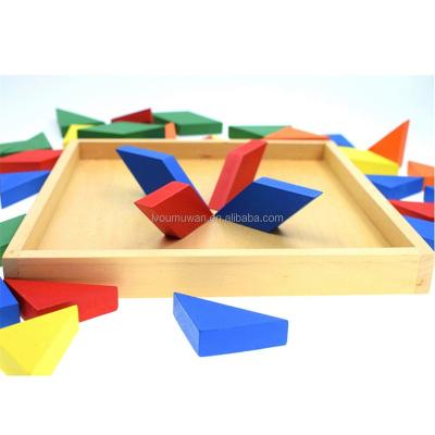 China Wooden Construction Toy Color Geometry Blocks Lightening Children's Toy for sale