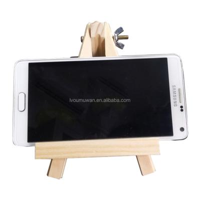 China Factory direct adjustable pine wood cell phone desk stand for sale