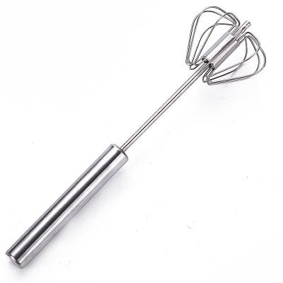 China Sustainable Press type egg beater, stainless steel semi-automatic egg beater, household handheld rotary egg beater, baking tool for sale