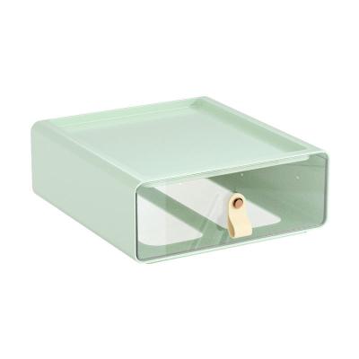 China Bathroom Desktop office storage box Student stationery sorting storage case Drawer style stackable ins style storage container for sale