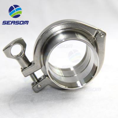 China SEASOM Stainless Pipe 2 Sanitary Tri Clamp Double Ferrule Equal for sale