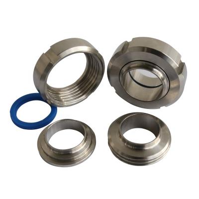 China Sanitary Stainless Steel Food Grade DIN SMS RJT Union Pipe Fitting Equal 304 316 for sale