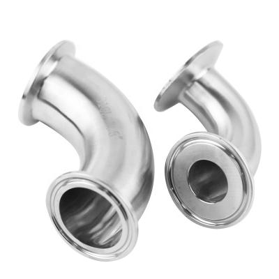 China SS304 Stainless Steel Tri Clamp 90 180 Degree Pipe for sale