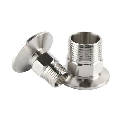 China SS304 Sanitary Tri Clamp Triclamp To 1/4 1/2 1 1.5 Inch NPT Bsp Male Female Thread Adapter for sale