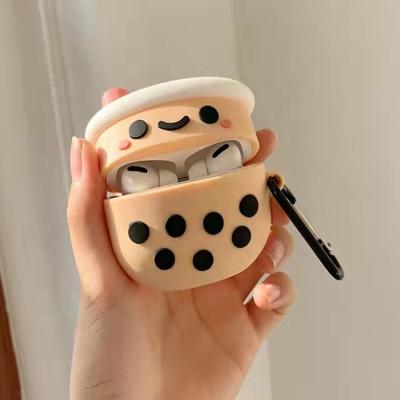 China For AirPods pro factory direct cute cartoon designers bubble tea silicone earbuds cover cases for airpods 1/2 pro airpod for sale