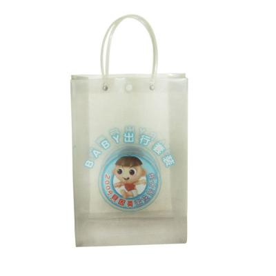 China Durable 2021 New Design High Quality Clear Plastic PVC Packaging Tote Hand Bag for sale