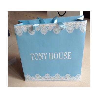 China High Quality Recycled Materials Customize Your Own Logo Printing Tote Bag Paper Gift Shopping Food Bag for sale