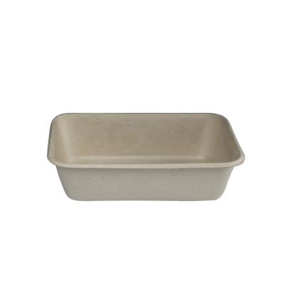 China Retangular Disposable Clamshell Sugarcane Bagasse Meal Food Biodegradable Bowl for sale