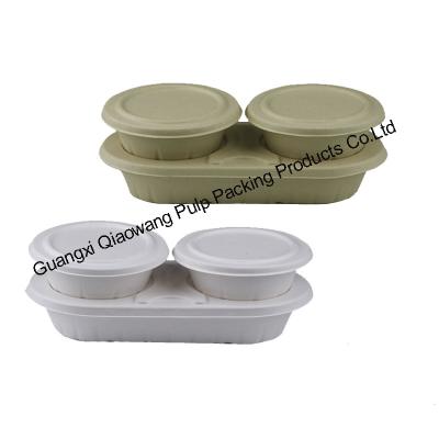 China 800ML Oval Salad Box Bento Food Lunch Box Takeaway Disposable High Quality Biodegradable Sugar Cane Bagasse for sale