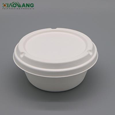 China Modern Biodegradable Sugarcane Bagasse Disposable Food Container Set Bagasse Bowl With Lid for sale