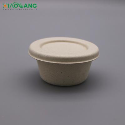 China Beverage Cup Small Mini Bagasse Compostable Microwavable Disposable Party Cup With Lids Set for sale