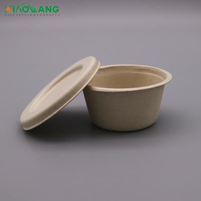 China Modern Compostable Food Round Seal Sugarcane Bagasse Raw Material Sauce Sealing Cup for sale