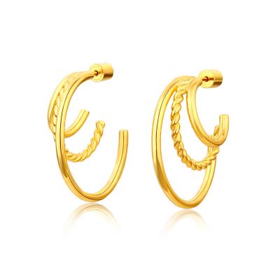 China Customization TRENDY Earrings Sun Earring Fashion 925 Sterling Silver Twisted Luminous CNC Style Earrings for sale