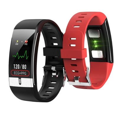 China E66 touch screen smart bracelet 2020 smart wristband ECG body temperature certification Ti129 HD chips large sreen smart wristband for sale