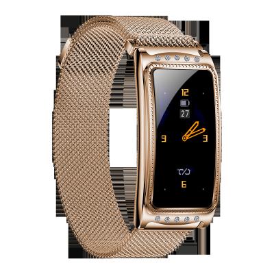 China Touch Screen Fashion Women's Smart Watch Styling Touch Button Waterproof Operation Smart Watches F28 for sale