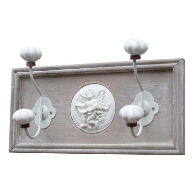 China Sustainable Rustic Home Wall Decor Wooden Coat Hook for sale