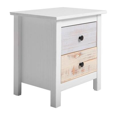 China Simple Wooden Small Bedside Table Drawers Furniture Solid Wood Wholesale Hotel Decor for sale