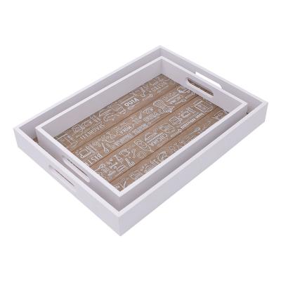 China Art Best Selling Restaurant Breakfast Cafe Decoration Wooden Tray for sale