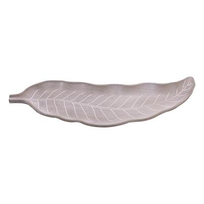 China Wholesale Unique Vintage Leaf Handmade Wooden Tray BM18039 for sale