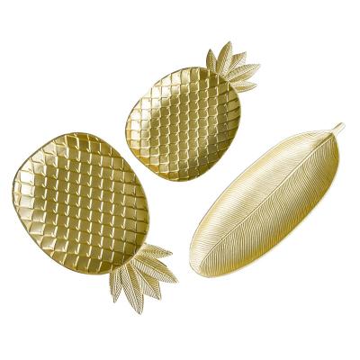 China 2019 New Fashion Custom Gold Wood Jewelry Organizer Decoration Pineapple Tray for sale