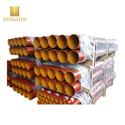 China EN877 SML Draiinage Construction PIPE AND FITTINGS INSIDE YELLOW EPOXY OUTSIDE RED RUST PROOF FOR DRAINAGE AND SEWAGE for sale