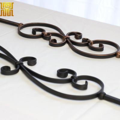 China Classic decorative forged steel railings easily assembled from modern design wrought iron elements for sale