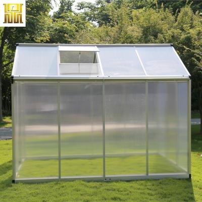 China Strong Polycarbonate Panel Easily Assembled Small Aluminum Greenhouse for sale