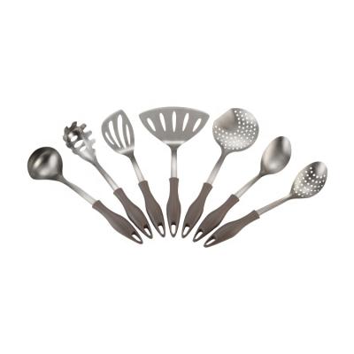 China Sustainable Wholesale 7PCS Stainless Steel Kitchen Utensils Set With PP Handle Kitchen Accessories Tool Kit for sale