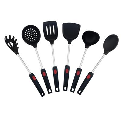 China Sustainable Classic Kitchen Tools 6-Piece Silicone Cooking Kitchen Utensil Set Turner Spatulas Slotted for sale