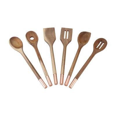 China Sustainable Wooden Spoons For Cooking Nonstick Kitchen Utensil Set Wooden Spoons Cookware Set for sale