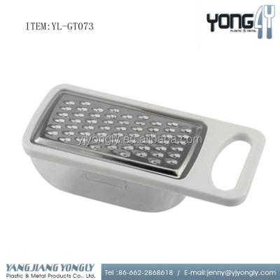 China Sustainable Multifunctional Stainless Steel Kitchen Grater With Plastic Box for sale