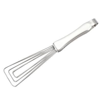 China Easily Cleaned Manual 12 Inch Stainless Steel Egg Beater BBQ Steak Tongs Bread Clamps for sale