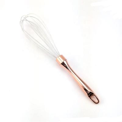 China Viable High Quality PS Handle Kitchen Baking Utensils Silicone Wire Balloon White Egg Beater for sale